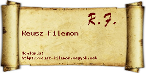 Reusz Filemon névjegykártya